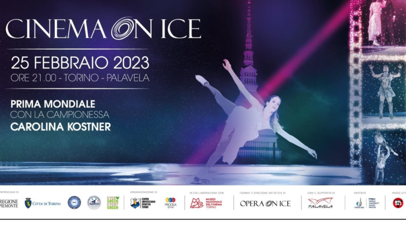 Serata-evento il 25 febbraio 2023 al PalaVela di Torino per “Cinema on Ice” con un cast di grandi campioni di pattinaggio sul ghiaccio